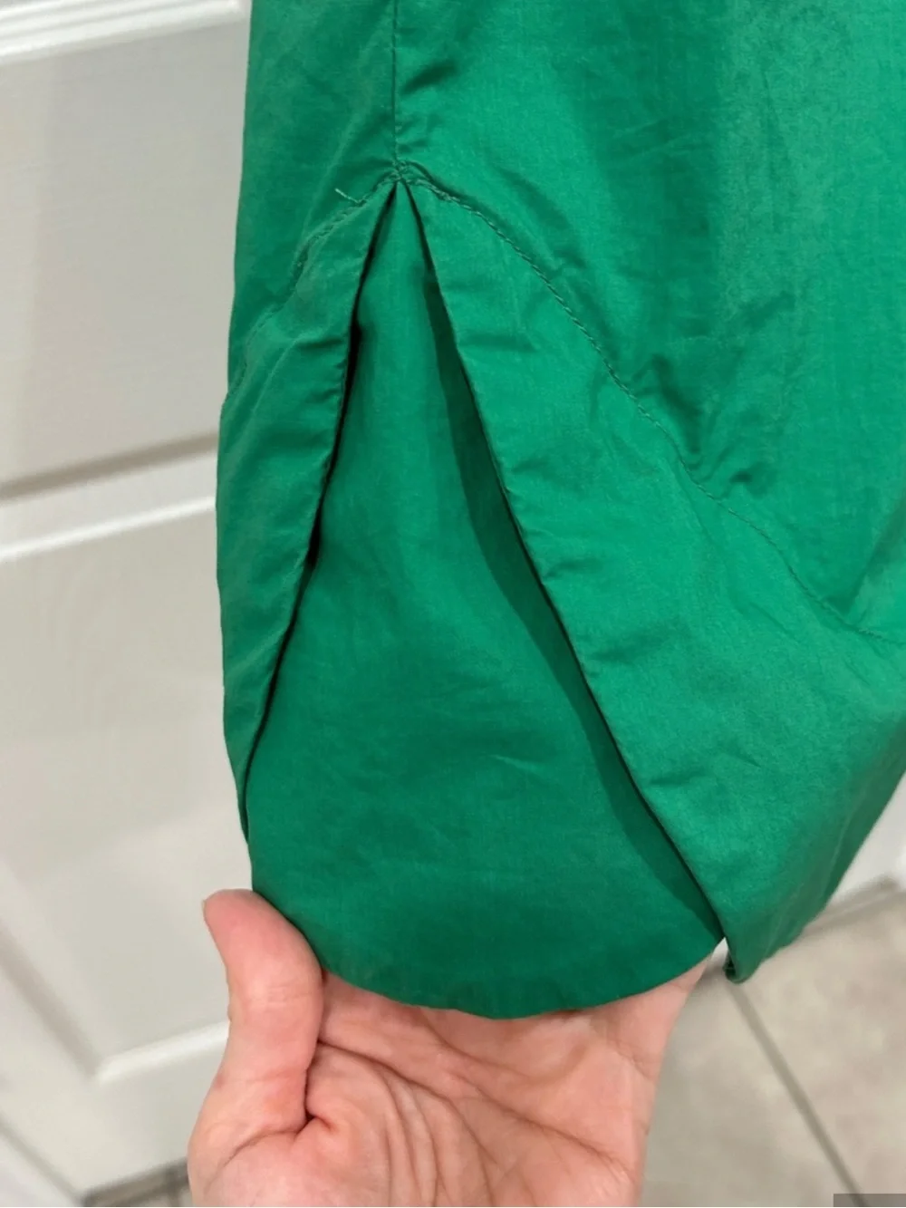 Cynthia Rowley Green Puff-Sleeve Midi Dress - Picture 4 of 8